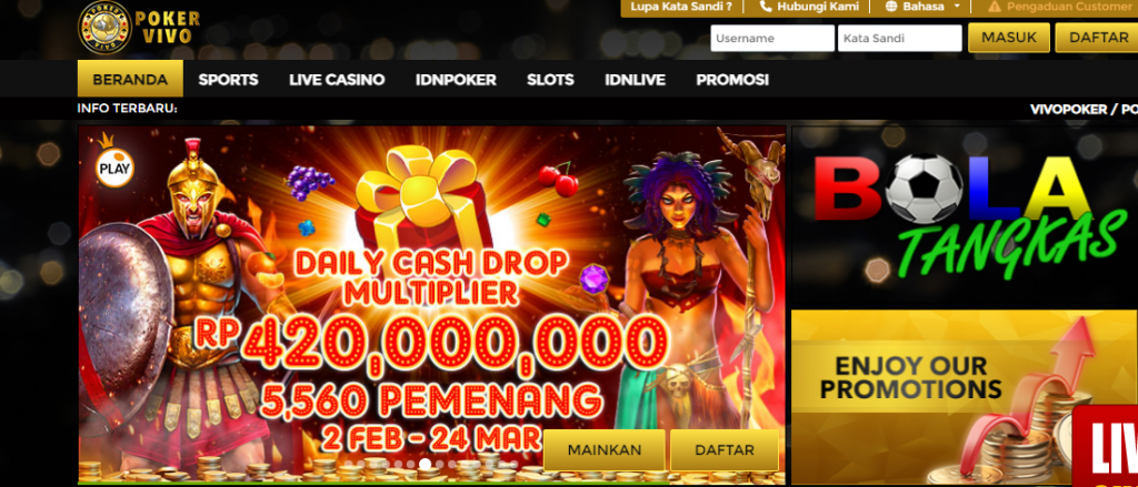 Daftar bonus di Vivo Poker